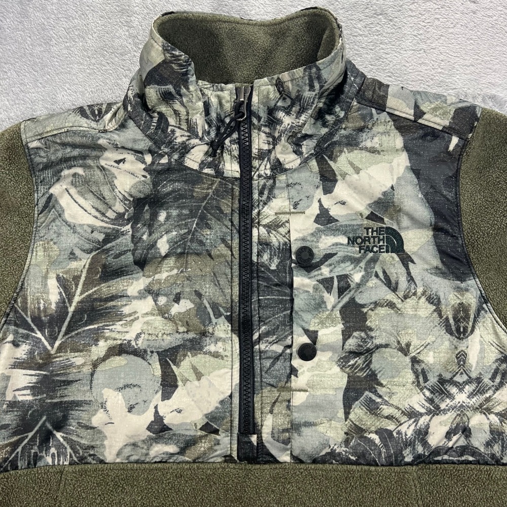 THE NORTH FACE Fleece Pullover Womens‎ Small Camo Olive Green Outdoor Hiking S19